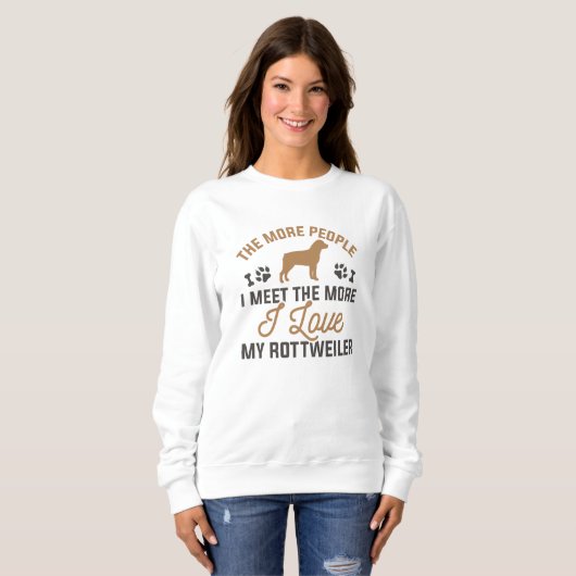Sweatshirt J'aime mon Rottweiler (Devant entier)
