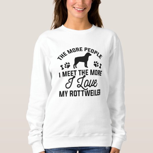 Sweatshirt J'aime mon Rottweiler (Devant)
