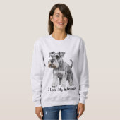 Sweatshirt J'Aime Mon Schnauzer (Devant entier)