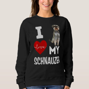Sweatshirt J'Aime Mon Schnauzer Chien Animal Animaux Animaux