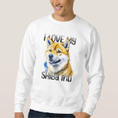 Sweatshirt J'Aime Mon Shiba Inu | Propriétaire de chien (Devant)
