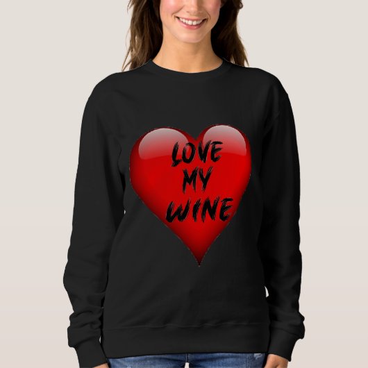 Sweatshirt J'aime mon vin (Devant)