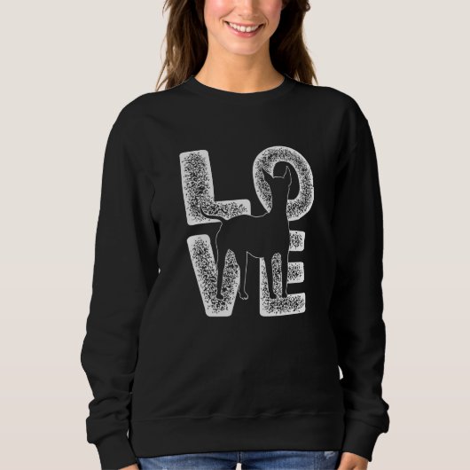 Sweatshirt J'Aime Mon Xoloitzcuintle Chien Theme Design (Devant)