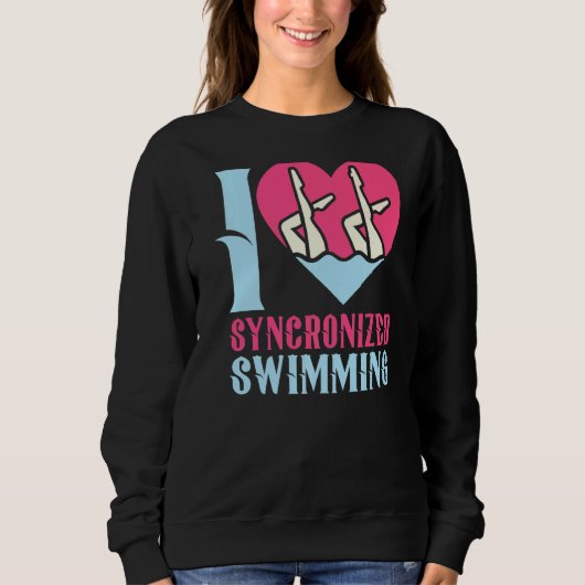 Sweatshirt J'aime nager synchronisée 1 (Devant)