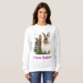 Sweatshirt J'aime Rabbitts (Devant entier)