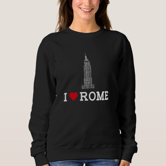 Sweatshirt J'aime Rome Farce Blague Empire State Farceur Drôl (Devant)