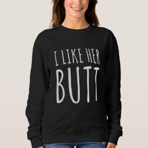 Sweatshirt J'Aime Sa Barbe J'Aime Sa Beurre Correspondant Cou