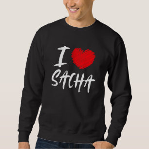 Sweatshirt J'Aime Sacha Mari Son Petit ami Papa Grandson He