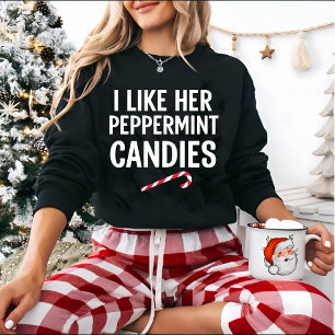Sweatshirt J'aime Ses Bonbons Au Poivre De Menthe Noël