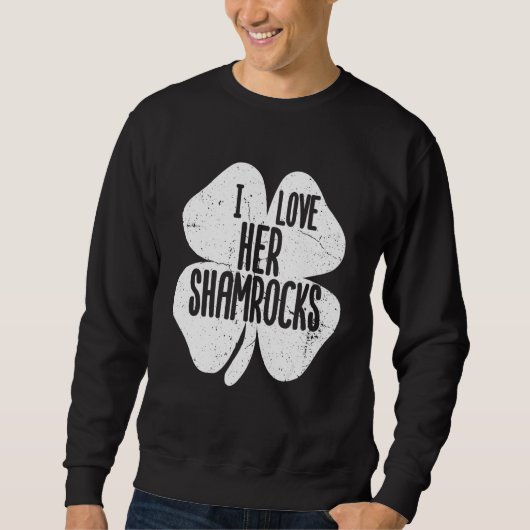 Sweatshirt J'aime ses Shamrocks St Patrick's Day Couples (Devant)