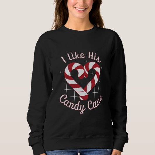 Sweatshirt J'aime son candy cane drôles de couples assortis (Devant)
