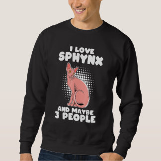 Sweatshirt J'Aime Sphynx Et Peut-Être 3 Personnes - Sphynx Ch