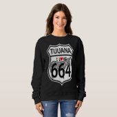 Sweatshirt j'aime tijuana 664 zebra burro donkey mexico (Devant entier)