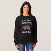 Sweatshirt J'Aime Vraiment Armadillos Ok (Devant entier)
