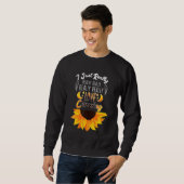 Sweatshirt J'Aime Vraiment Camping Sunflower Camper Hiker (Devant entier)