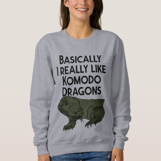 Sweatshirt J'Aime Vraiment Komodo Dragons Boy Qui Aime Komodo (Devant)