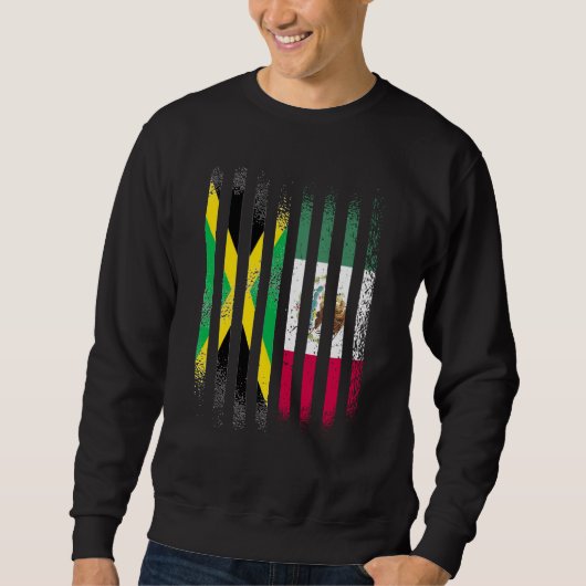 Sweatshirt Jamaica Flag Mexico Grown Country Flags Stripes (Devant)