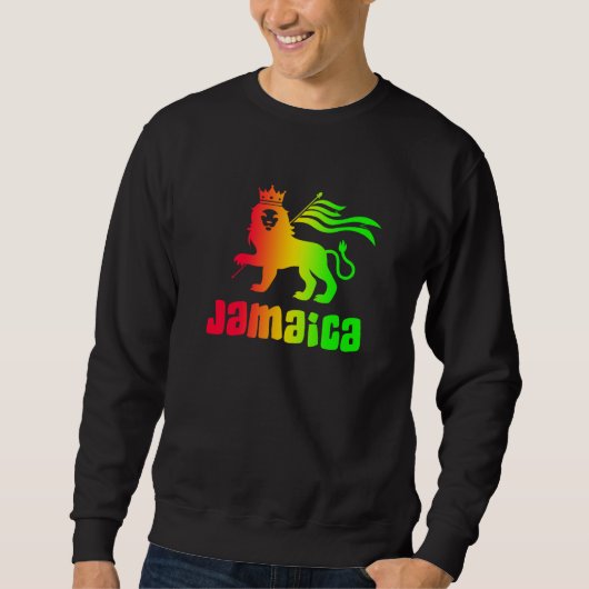 Sweatshirt Jamaica Rasta Lion (Devant)