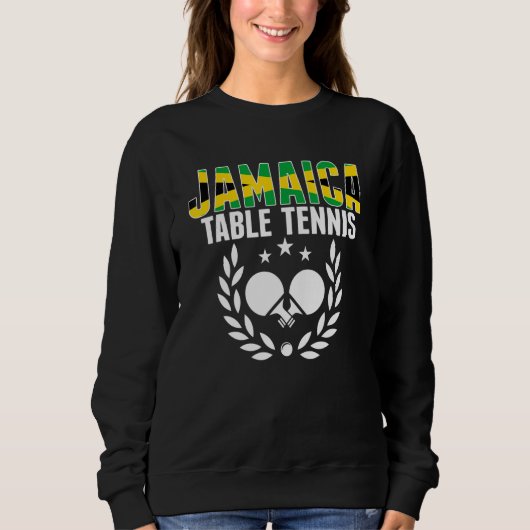 Sweatshirt Jamaica Table Tennis Jamaican Ping Pong Supporte (Devant)