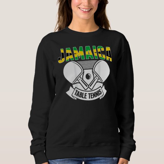 Sweatshirt Jamaica Table Tennis Support Jamaican Ping Pong T (Devant)