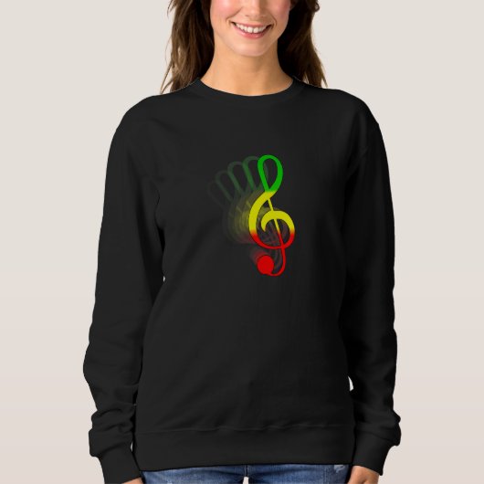 Sweatshirt Jamaican African Music Reggae Rastafari (Devant)