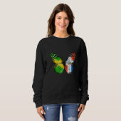 Sweatshirt Jamaican Dominican Flag Butterfly  1 (Devant entier)