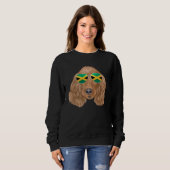 Sweatshirt Jamaican Flag Cocker Spaniel Dog Jamaica Pocket (Devant entier)