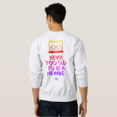 Sweatshirt : Jamais Vieille (gris) (Dos entier)