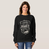 Sweatshirt James prénom Chemise James Nom Anniversaire (Devant entier)