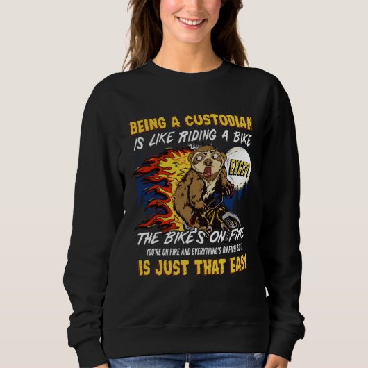 Sweatshirt Janitor school custodian school janitor funny cust (Devant)