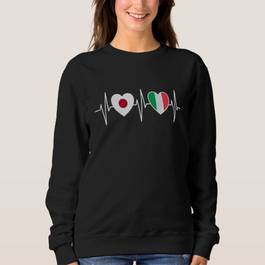 Sweatshirt Japan And Italy Italian Flag Flags (Devant)