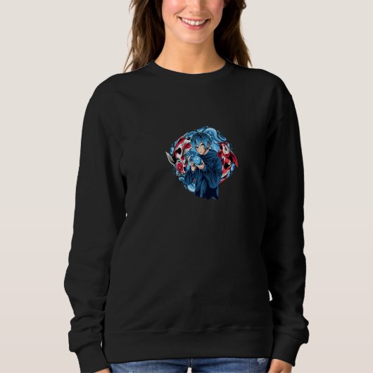 Sweatshirt Japanese Aesthetic Koi Fish Vaporwave Boy (Devant)