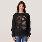 Sweatshirt Japanese Aesthetic Sakura Cherry Blossoms cute cat (Devant entier)