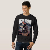 Sweatshirt Japanese Aesthetic Sakura Cherry Blossoms samurai  (Devant entier)