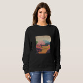 Sweatshirt Japanese Countryside Cherry Blossom Tree Sakura Bl (Devant entier)