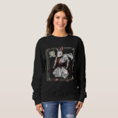 Sweatshirt Japanese Rabbit Ninja Retro Bunny Ninja Rabbit (Devant entier)