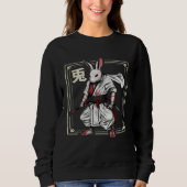 Sweatshirt Japanese Rabbit Ninja Retro Bunny Ninja Rabbit (Devant)