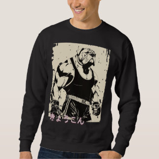 Sweatshirt Japanese Retro Anime Bulldog MMA Mixed Martial Art