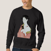 Sweatshirt Japanese Woman Geisha Shin hanga Ukiyo e Japanese (Devant)