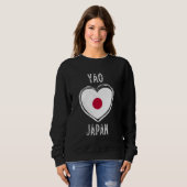 Sweatshirt Japon Drapeau Coeur Yao (Devant entier)