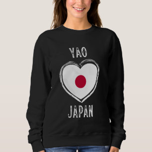 Sweatshirt Japon Drapeau Coeur Yao