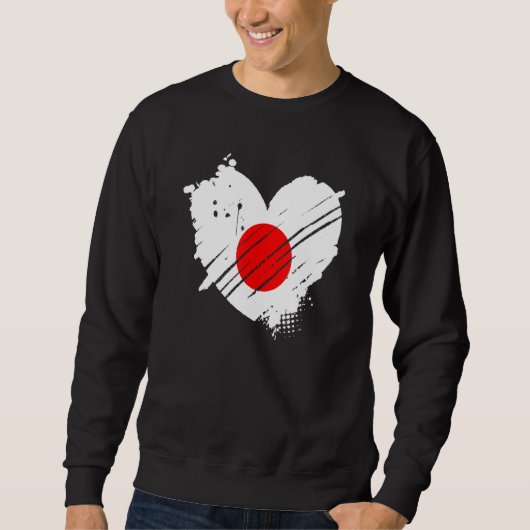 Sweatshirt Japon Drapeau J'Aime Japon Il Est Dans Mon Adn Pou (Devant)