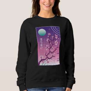 Sweatshirt Japonais Cherry Blossom Vaporwave Sakura Esthétiqu
