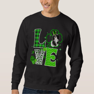 Sweatshirt Japonais Chin Shamrock Lucky C irlandais St patric