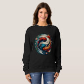 Sweatshirt Japonais Koi Fish Yin Yang (Devant entier)