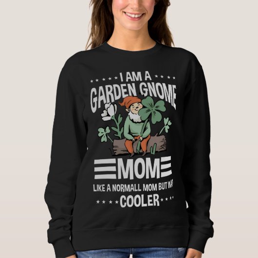 Sweatshirt Jardin amusant Gnome Maman Cool Jardinage Gnomes (Devant)