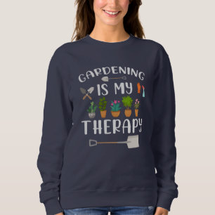 Sweatshirt Jardin coloré mignon est ma thérapie Plante sueur