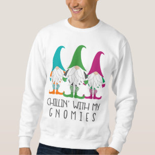 Sweatshirt Jardin de Noël amusant Gnome Gnomie Casquette de l