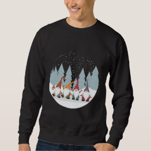 Sweatshirt Jardin de Noël Gnomies Noël Noël Gnome