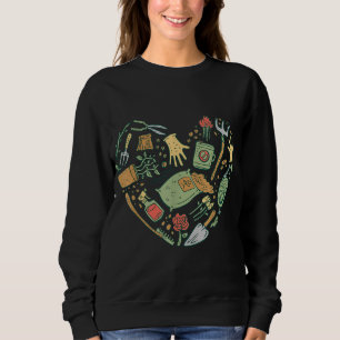 Sweatshirt Jardin Décor Jardin Gants Casquette Outils Jardin